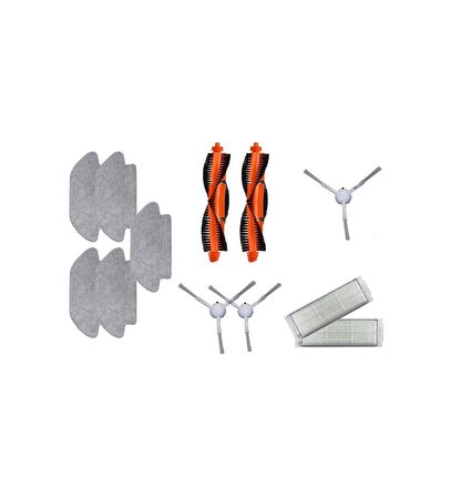 Xiaomi Mop Pro Robot Süpürge Uyumlu 12'li Yedek Parça Seti